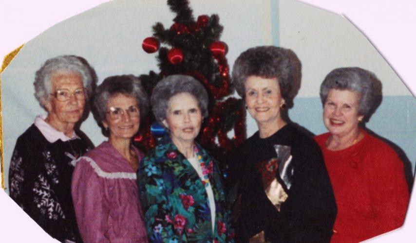 Mom and her sisters in 1985